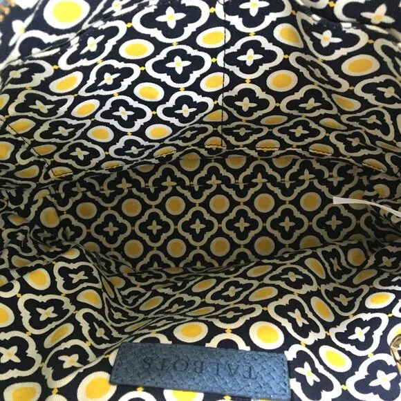 Talbots Woven Leather Hobo Style Shoulder Bag, Cornflower Blue - Picture 8 of 15